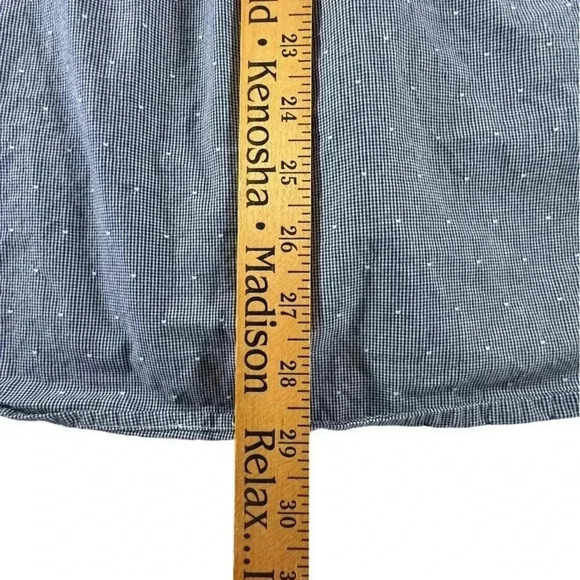 Men's Chaps Large Iconic Poplin 100% Cotton Blue Collar Button Down Shirt - Picture 11 of 11